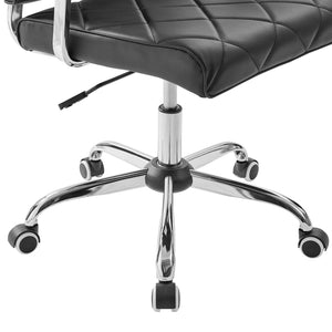 ModwayModway Lattice Vinyl Office Chair EEI-1247 EEI-1247-BLK- BetterPatio.com