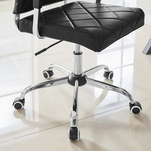 ModwayModway Lattice Vinyl Office Chair EEI-1247 EEI-1247-BLK- BetterPatio.com