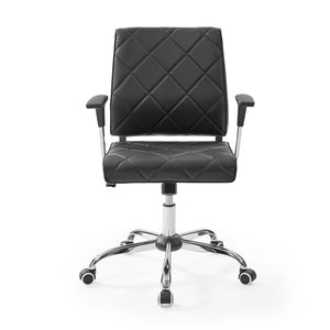 ModwayModway Lattice Vinyl Office Chair EEI-1247 EEI-1247-BLK- BetterPatio.com