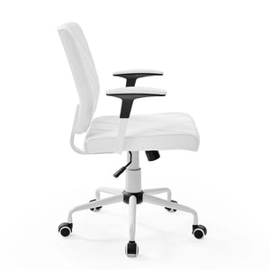 ModwayModway Lattice Vinyl Office Chair EEI-1247 EEI-1247-WHI- BetterPatio.com