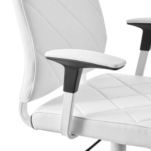 ModwayModway Lattice Vinyl Office Chair EEI-1247 EEI-1247-WHI- BetterPatio.com