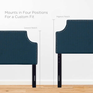 ModwayModway Laura Twin Upholstered Fabric Headboard MOD-5390 MOD-5390-AZU- BetterPatio.com