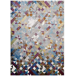 ModwayModway Lavendula Triangle Mosaic 4x6 Area Rug R-1089-46 R-1089A-46- BetterPatio.com