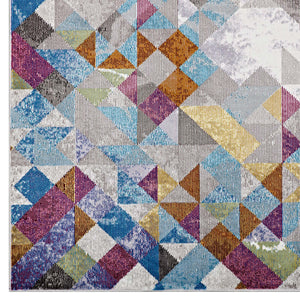 ModwayModway Lavendula Triangle Mosaic 4x6 Area Rug R-1089-46 R-1089A-46- BetterPatio.com