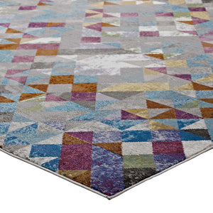 ModwayModway Lavendula Triangle Mosaic 4x6 Area Rug R-1089-46 R-1089A-46- BetterPatio.com