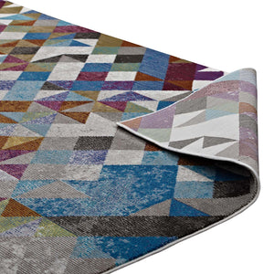 ModwayModway Lavendula Triangle Mosaic 4x6 Area Rug R-1089-46 R-1089A-46- BetterPatio.com