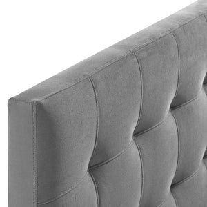 ModwayModway Lily Biscuit Tufted Full Performance Velvet Headboard MOD-6119 MOD-6119-GRY- BetterPatio.com