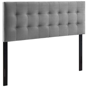 ModwayModway Lily Biscuit Tufted Full Performance Velvet Headboard MOD-6119 MOD-6119-GRY- BetterPatio.com