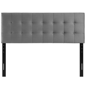 ModwayModway Lily Biscuit Tufted Full Performance Velvet Headboard MOD-6119 MOD-6119-GRY- BetterPatio.com