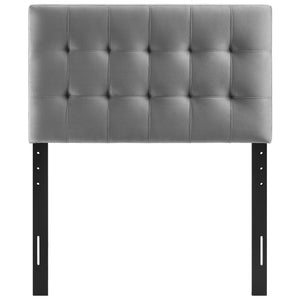 ModwayModway Lily Biscuit Tufted Twin Performance Velvet Headboard MOD-6118 MOD-6118-GRY- BetterPatio.com