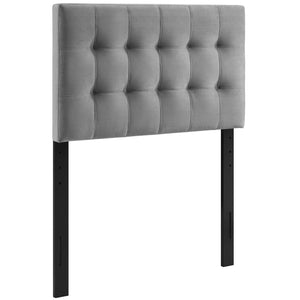 ModwayModway Lily Biscuit Tufted Twin Performance Velvet Headboard MOD-6118 MOD-6118-GRY- BetterPatio.com