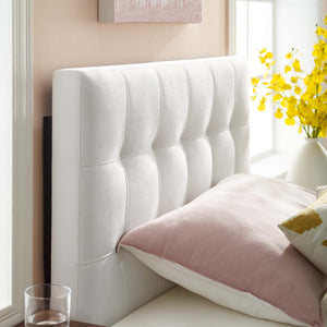 ModwayModway Lily Biscuit Tufted Twin Performance Velvet Headboard MOD-6118 MOD-6118-WHI- BetterPatio.com