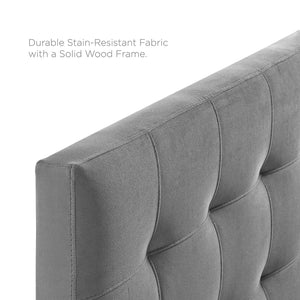 ModwayModway Lily King Biscuit Tufted Performance Velvet Headboard MOD-6121 MOD-6121-GRY- BetterPatio.com