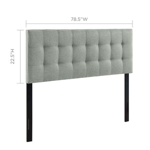 ModwayModway Lily King Upholstered Fabric Headboard MOD-5144 MOD-5144-GRY- BetterPatio.com