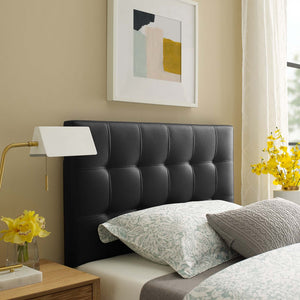 ModwayModway Lily Twin Upholstered Vinyl Headboard MOD-5149 MOD-5149-BLK- BetterPatio.com