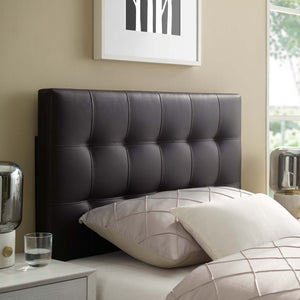 ModwayModway Lily Twin Upholstered Vinyl Headboard MOD-5149 MOD-5149-BRN- BetterPatio.com