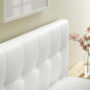 ModwayModway Lily Twin Upholstered Vinyl Headboard MOD-5149 MOD-5149-WHI- BetterPatio.com