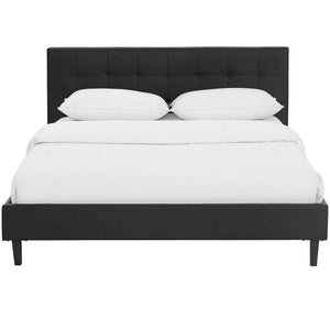 ModwayModway Linnea Full Faux Leather Bed MOD-5423 MOD-5423-BLK- BetterPatio.com