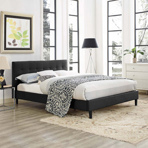 ModwayModway Linnea Full Faux Leather Bed MOD-5423 MOD-5423-BLK- BetterPatio.com