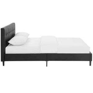 ModwayModway Linnea Full Faux Leather Bed MOD-5423 MOD-5423-BLK- BetterPatio.com