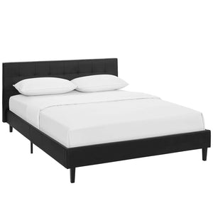 ModwayModway Linnea Full Faux Leather Bed MOD-5423 MOD-5423-BLK- BetterPatio.com