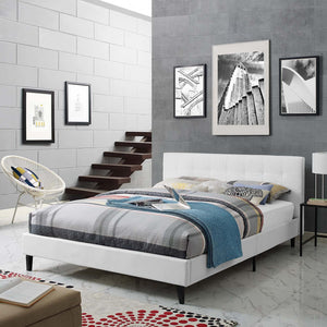 ModwayModway Linnea Full Faux Leather Bed MOD-5423 MOD-5423-WHI- BetterPatio.com