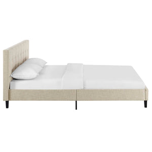 ModwayModway Linnea Queen Fabric Bed MOD-5426 MOD-5426-BEI- BetterPatio.com