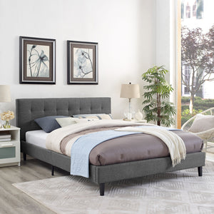 ModwayModway Linnea Queen Fabric Bed MOD-5426 MOD-5426-GRY- BetterPatio.com