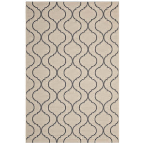ModwayModway Linza Wave Abstract Trellis 8x10 Indoor and Outdoor Area Rug R-1136-810 R-1136A-810- BetterPatio.com