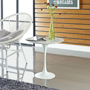 ModwayModway Lippa 20" Marble Side Table EEI-280 EEI-280-WHI- BetterPatio.com