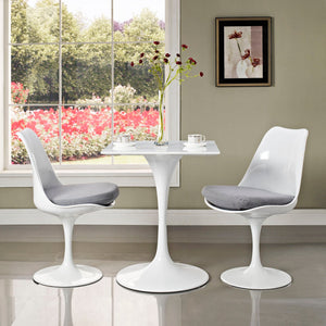 ModwayModway Lippa 24" Square Wood Top Dining Table EEI-1122 EEI-1122-WHI- BetterPatio.com