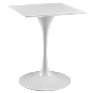 ModwayModway Lippa 24" Square Wood Top Dining Table EEI-1122 EEI-1122-WHI- BetterPatio.com