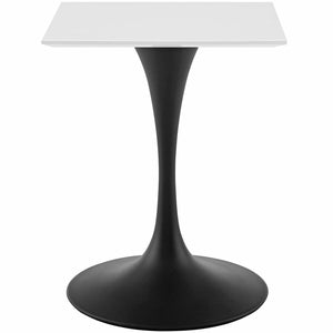 ModwayModway Lippa 24" Square Wood Top Dining Table EEI-3512 EEI-3512-BLK-WHI- BetterPatio.com