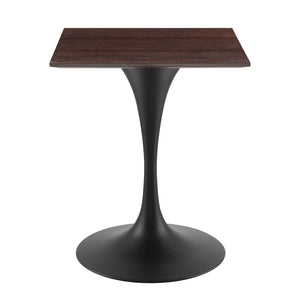 ModwayModway Lippa 24" Wood Square Dining Table EEI-4864 EEI-4864-BLK-CHE- BetterPatio.com