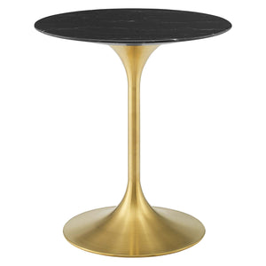 ModwayModway Lippa 28" Artificial Marble Dining Table EEI-5224 EEI-5224-GLD-BLK- BetterPatio.com