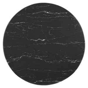 ModwayModway Lippa 28" Artificial Marble Dining Table EEI-5224 EEI-5224-GLD-BLK- BetterPatio.com