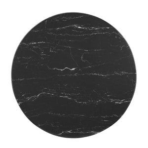 ModwayModway Lippa 28" Artificial Marble Dining Table EEI-5257 EEI-5257-ROS-BLK- BetterPatio.com