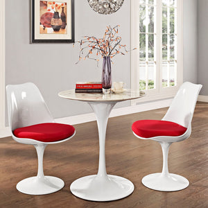 ModwayModway Lippa 28" Round Artificial Marble Dining Table EEI-1128 EEI-1128-WHI- BetterPatio.com