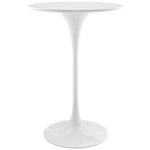 ModwayModway Lippa 28" Round Wood Bar Table EEI-1825 EEI-1825-WHI- BetterPatio.com