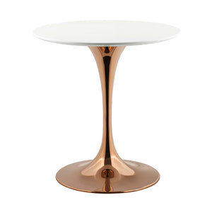 ModwayModway Lippa 28" Round Wood Top Dining Table EEI-3217 EEI-3217-ROS-WHI- BetterPatio.com