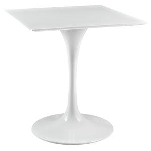 ModwayModway Lippa 28" Square Wood Top Dining Table EEI-1123 EEI-1123-WHI- BetterPatio.com