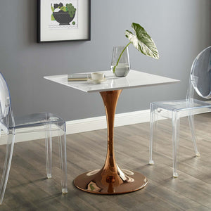 ModwayModway Lippa 28" Square Wood Top Dining Table EEI-3220 EEI-3220-ROS-WHI- BetterPatio.com