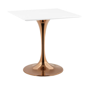 ModwayModway Lippa 28" Square Wood Top Dining Table EEI-3220 EEI-3220-ROS-WHI- BetterPatio.com