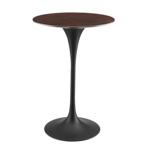 ModwayModway Lippa 28" Wood Bar Table EEI-4890 EEI-4890-BLK-CHE- BetterPatio.com