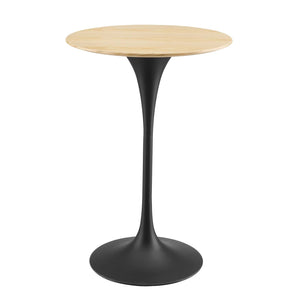 ModwayModway Lippa 28" Wood Bar Table EEI-4890 EEI-4890-BLK-NAT- BetterPatio.com