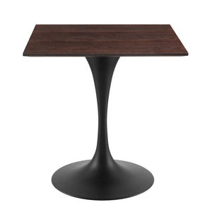 ModwayModway Lippa 28" Wood Square Dining Table EEI-4865 EEI-4865-BLK-CHE- BetterPatio.com