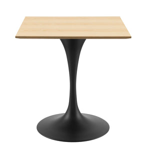 ModwayModway Lippa 28" Wood Square Dining Table EEI-4865 EEI-4865-BLK-NAT- BetterPatio.com