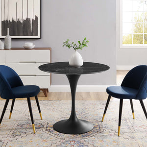 ModwayModway Lippa 36" Artificial Marble Dining Table EEI-4868 EEI-4868-BLK-BLK- BetterPatio.com