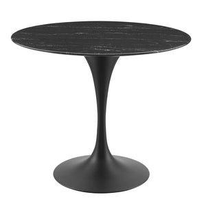 ModwayModway Lippa 36" Artificial Marble Dining Table EEI-4868 EEI-4868-BLK-BLK- BetterPatio.com