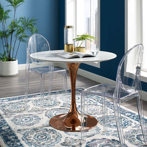 ModwayModway Lippa 36" Round Wood Dining Table EEI-3218 EEI-3218-ROS-WHI- BetterPatio.com